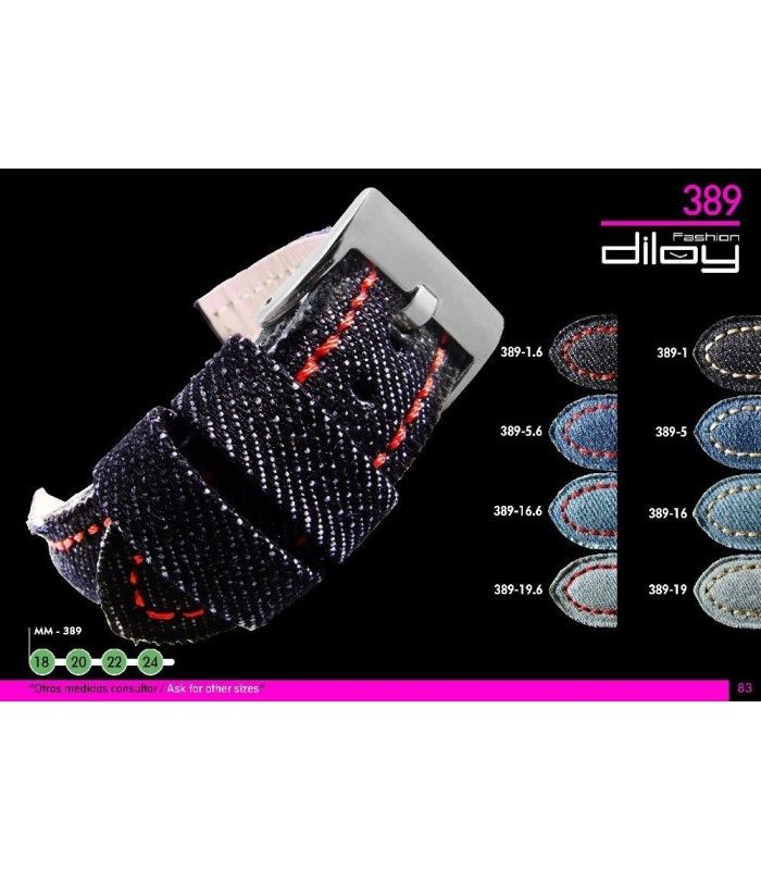 Paski do zegarkow skorzane Diloy Model 389