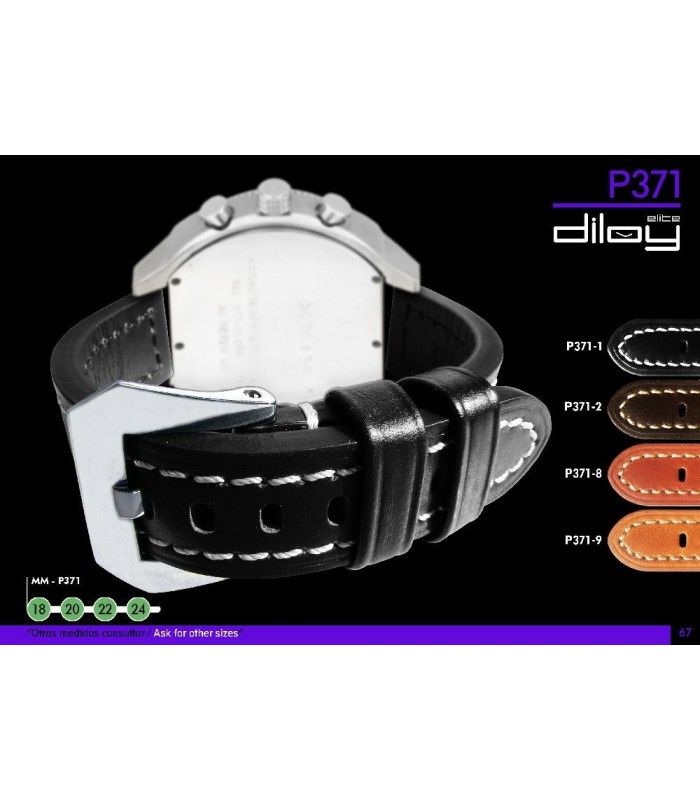 Skórzane paski do zegarków vintage Diloy P371