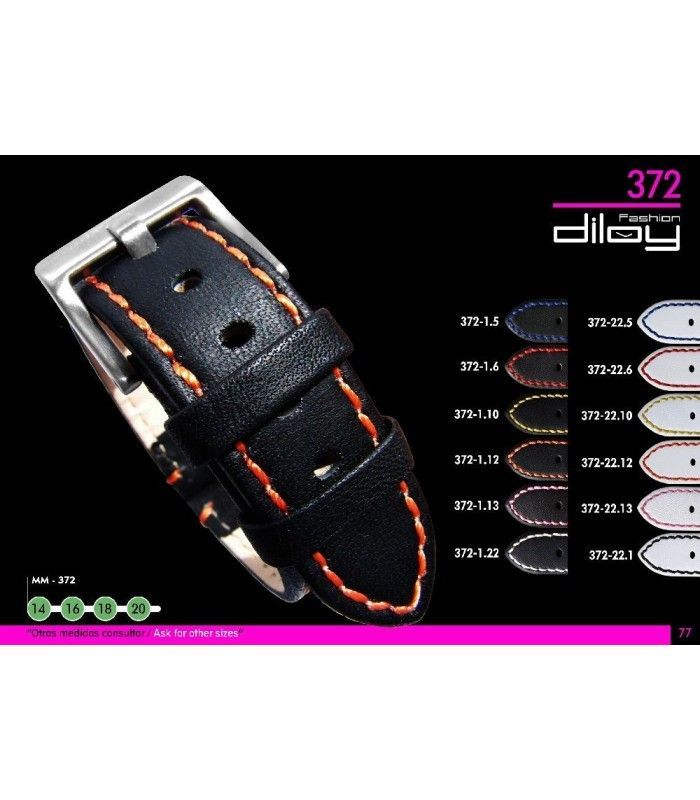 Skórzane paski do zegarków Diloy 372