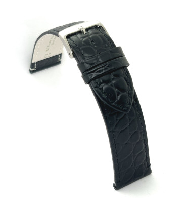 Skórzany pasek do zegarka Diloy P209 – Tłoczenie w stylu krokodyla