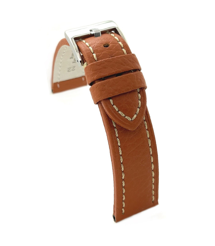 Pasek skóra bawoła biały szew – Diloy 376