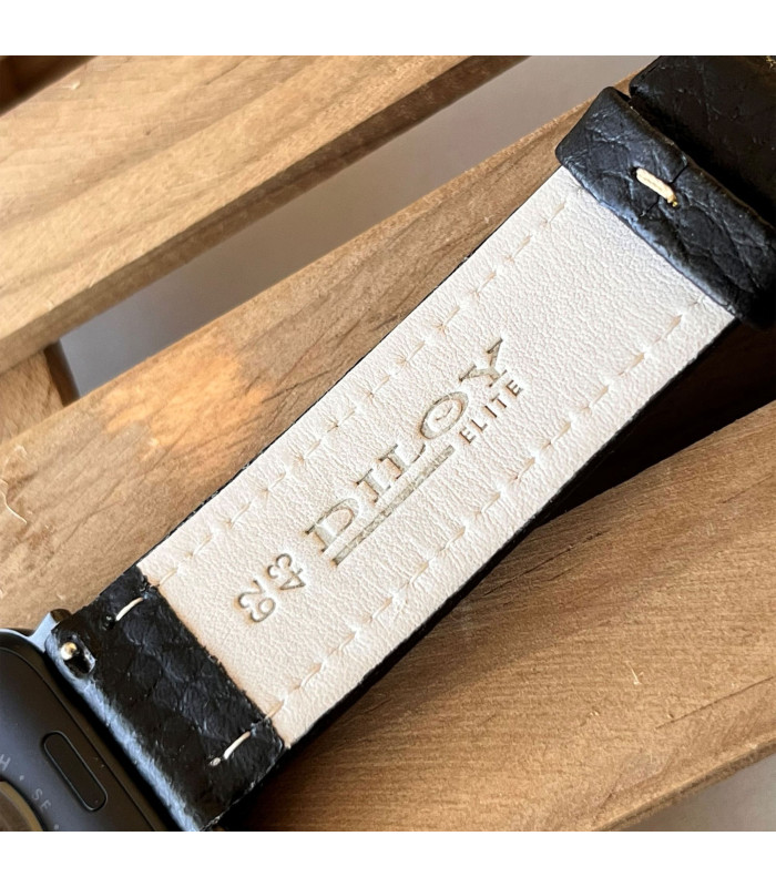 Pasek skóra bawoła biały szew – Diloy 376