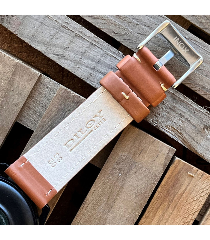 Pasek skóra natłuszczona biały szew – Diloy 377