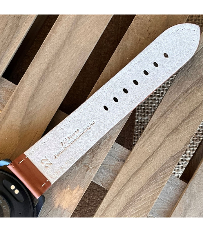 Pasek skóra natłuszczona biały szew – Diloy 377