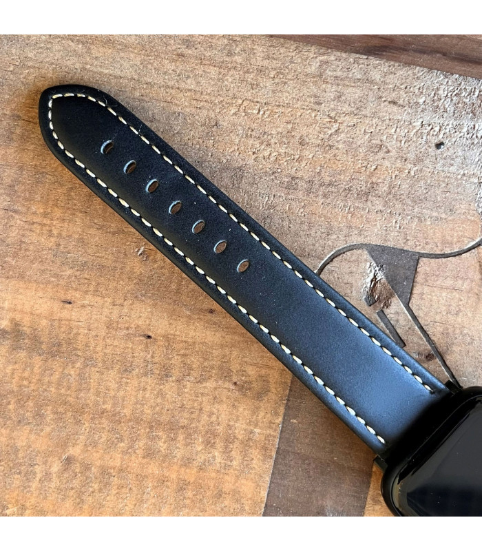 Pasek skóra natłuszczona biały szew – Diloy 377