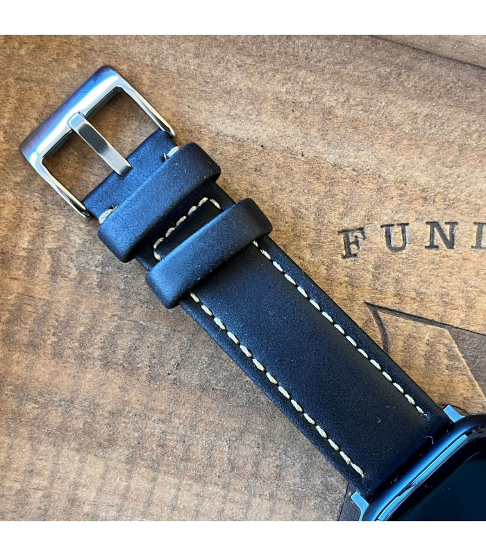 Pasek skóra natłuszczona biały szew – Diloy 377