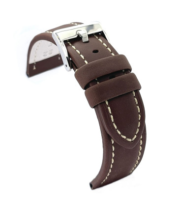 Pasek skóra natłuszczona biały szew – Diloy 377