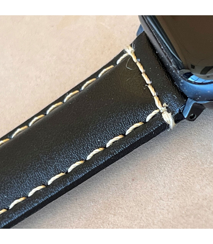 Pasek Huawei P354 – Skóra z białym szwem – 20/22 mm