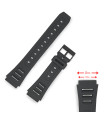 Pasek do zegarka Diloy kompatybilny z Casio JC11 W71 W72 W740 DW250DGJ GPX100 Ref 285K1 - 19mm