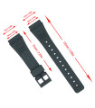 Pasek do zegarka kompatybilny z Casio DB-30 W-50U AQ-45 AB-10 AB-20 AQ-49 DB-53 DB-55 DBA-80 FB-52 SW-200 20mm Ref 254H5