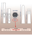 Paski do zegarkow negładka skóra bydlęca 20mm 22mm Model 330
