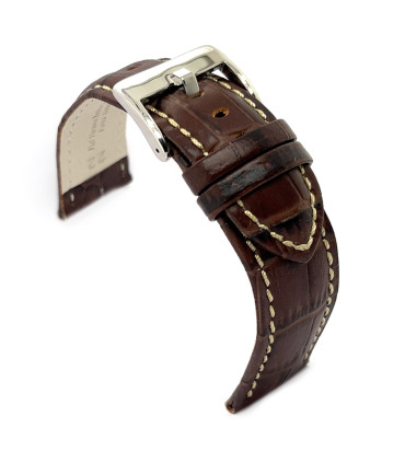 Wypukły pasek skórzany krokodyl łuska kwadratowa sportowy – Diloy 368