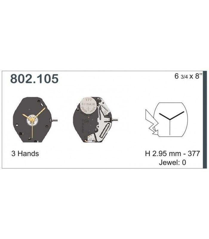 Mechanizm zegarka ETA 802.105