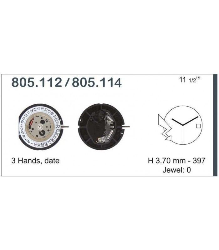 Mechanizm zegarka ETA 805.114