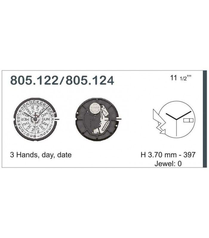 Mechanizm zegarka ETA 805.124