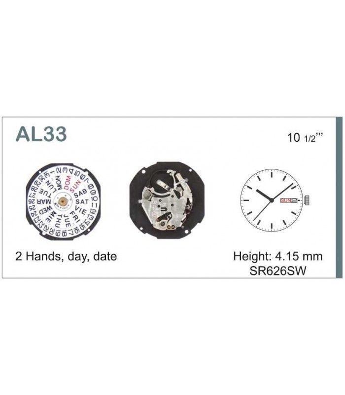 Mechanizm zegarka HATTORI AL33