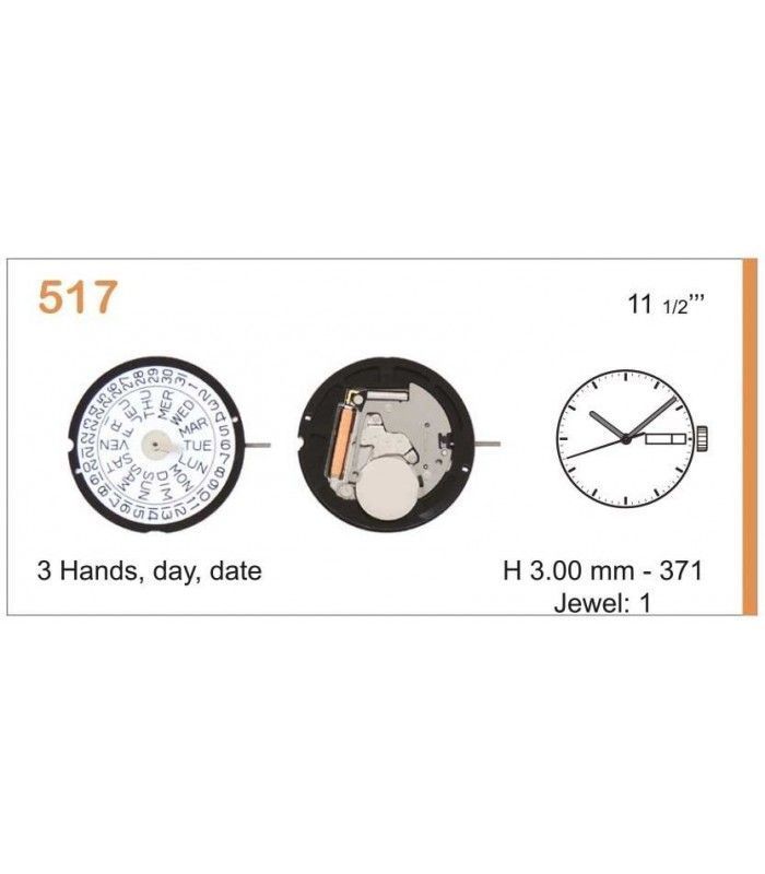 Mechanizm zegarka RONDA 517
