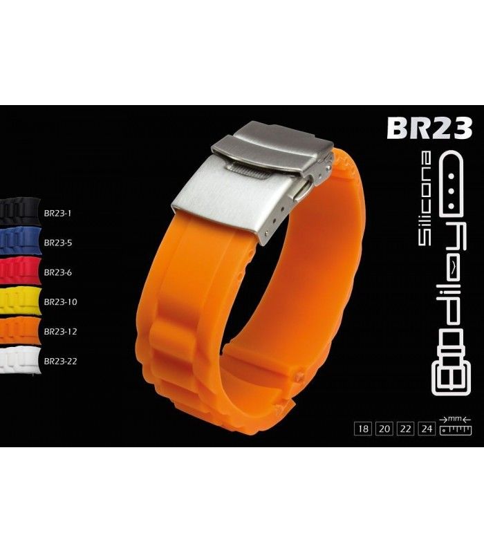 Paski silikonowe do zegarka diloy BR23