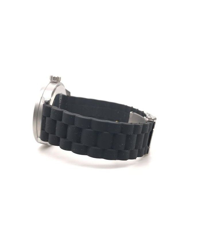 Pasek BR31 silikonowy czarny z ukrytym zapięciem | Diloy