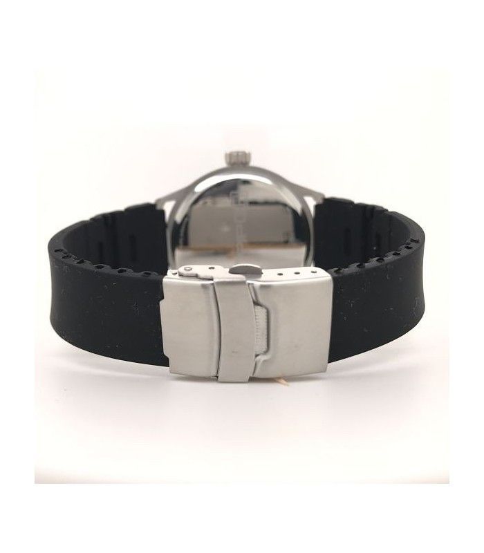 Czarny pasek silikonowy BR31 z ukrytym zapięciem | Diloy