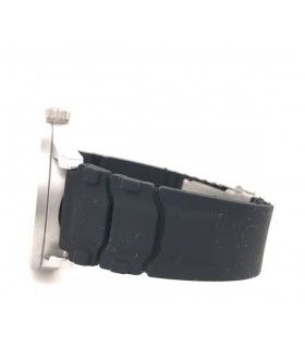 Czarny pasek silikonowy BR31 z ukrytym zapięciem | Diloy