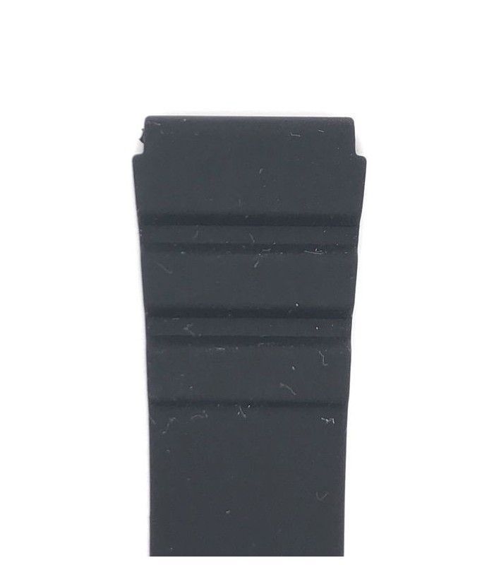 Czarny pasek silikonowy BR31 z ukrytym zapięciem | Diloy