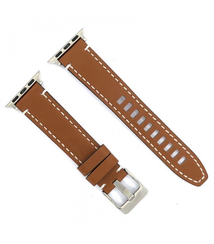 Ręcznie wykonany pasek do Apple Watch z postarzanej skóry. Ref AW414