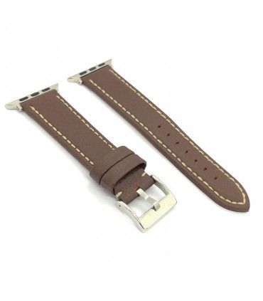 Pasek do Apple Watch wykonany ze skóry z grawerem Bison. Ref AW376