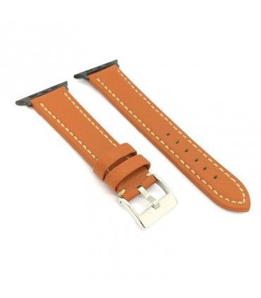 Pasek do Apple Watch wykonany ze skóry z grawerem Bison. Ref AW376