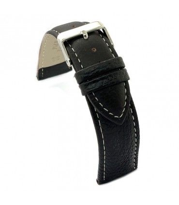 Pasek skórzany bizon z białym przeszyciem – Diloy P206