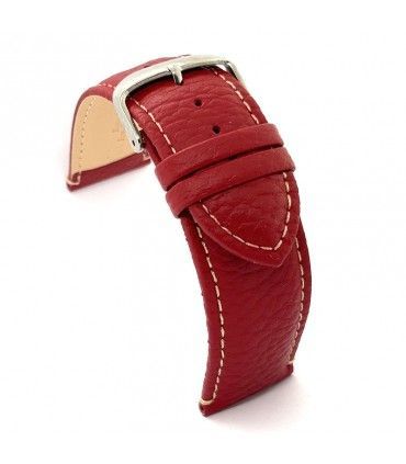 Pasek skórzany bizon z białym przeszyciem – Diloy P206