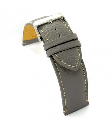 Pasek skórzany bizon z białym przeszyciem – Diloy P206