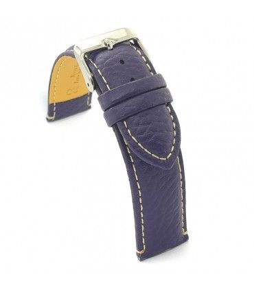 Pasek skórzany bizon z białym przeszyciem – Diloy P206