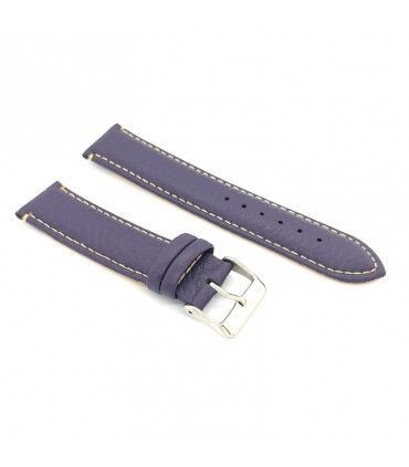 Pasek XL skóra biała nić – Diloy P206EL