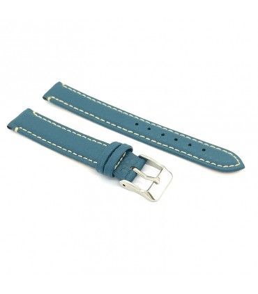 Pasek XL skóra biała nić – Diloy P206EL