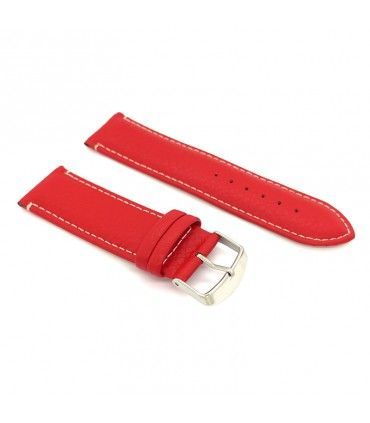 Pasek XL skóra biała nić – Diloy P206EL