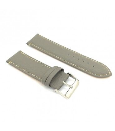 Pasek XL skóra biała nić – Diloy P206EL