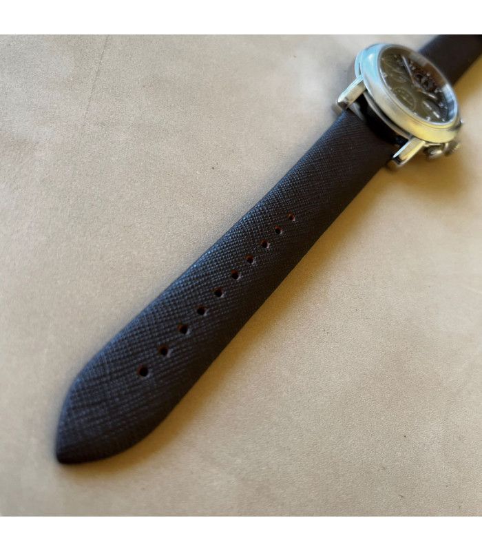 Correas de Reloj de Piel grabado Saffiano. Ref 411