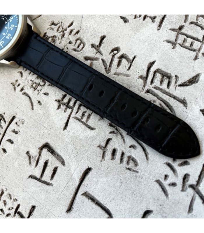 Płaski pasek skórzany krokodyl łuska kwadratowa sportowy – Diloy 361